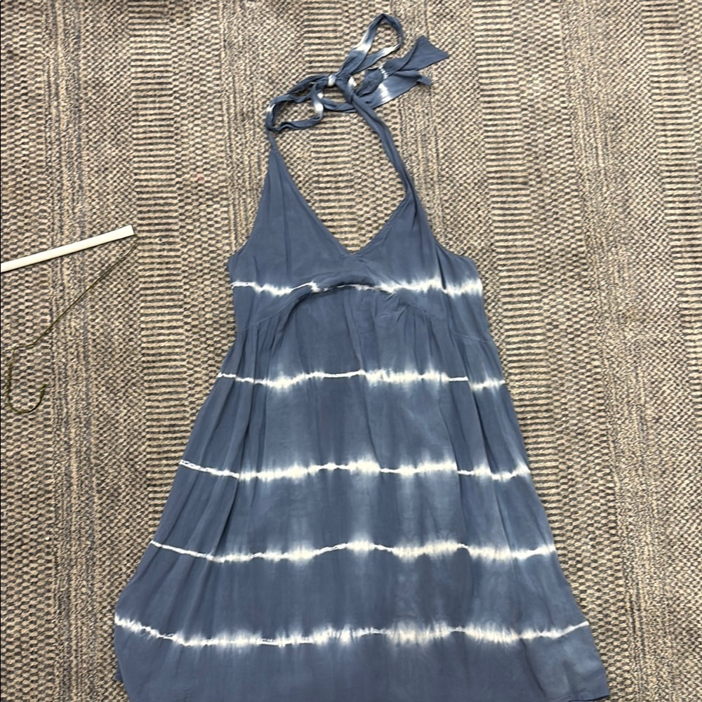 American Eagle Outfitters Blue and White Mini Dress